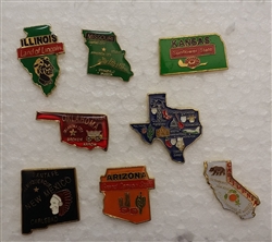 Route 66 State Shaped Pins